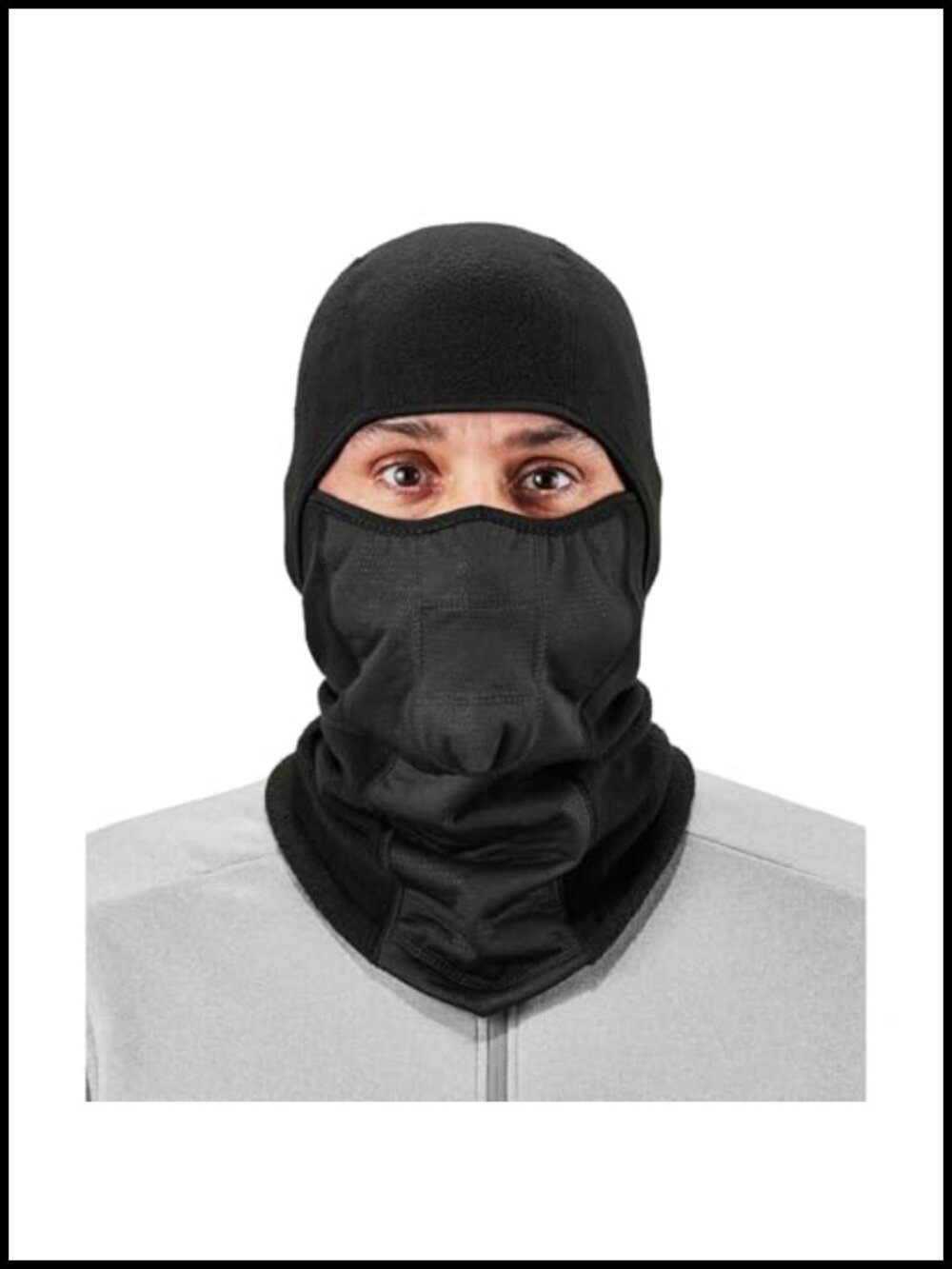 Thermal Fleece Balaclava Face Mask Wind-Resistant Hinged Design